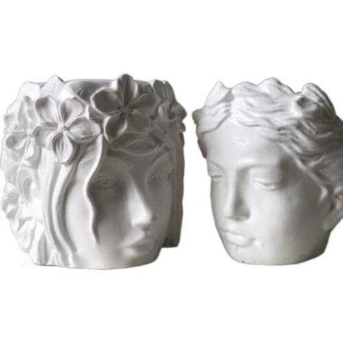 Fairy Girl Vase Making Mould DIY Plaster Clay Craft Handmade Desktop Ornament Planter Silicone Cement Pot Molds