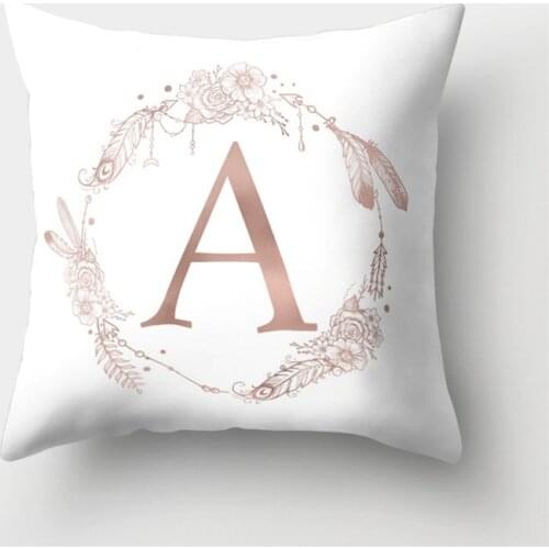 HOT SALE Wreath Alphabet Cushion Cover Throw Pillow Case for Home Chair Sofa Decoration Square Pillowcases