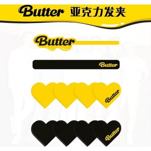KPOP Bangtan Boys New Album Butter New Same Style Acrylic Hairpin Hairpin Clip Hair Accessories Peripheral