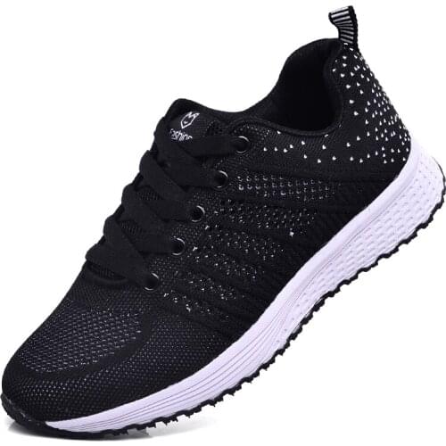 2020 Woman Tennis Shoes Breathable Cheap Sneakers Women Comfort Tenis Feminino Lace-up Female Outdoor Black Gym Footwear Mujer