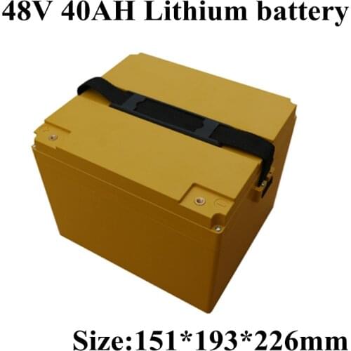 48V 40Ah Lithium Li Ion Battery Pack with BMS for Power Tools Solar Energy Sotrage Starting Power UPS+ 5A Charger