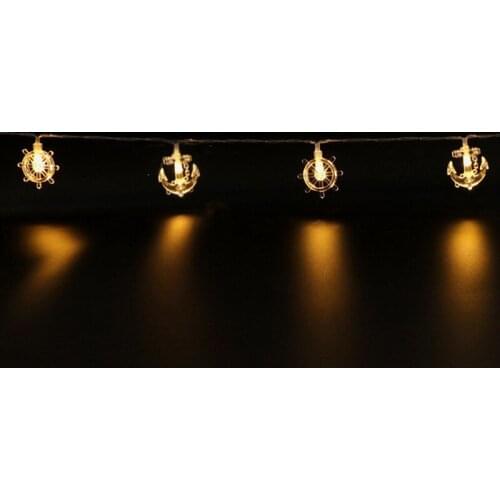 Cute LED String Lights Anchor Ledlight Indoor Kid Bedroom Garland Curtain Window Decoration Party Holiday Trendy Guirnalda Luces