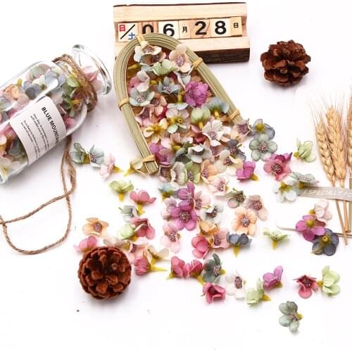 50&100pcs Mini Silk Multicolor Daisy Artificial FlowerHeads For Wedding Wreath Scrapbooking DIY Gifts Candy Box Home Decoration
