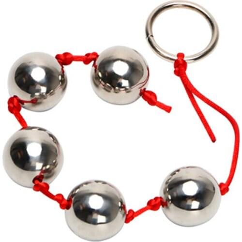 Five ball stainless steel pull ball to shrink vagina ball for women with posterior chamber anal plug anal reaming device for adu