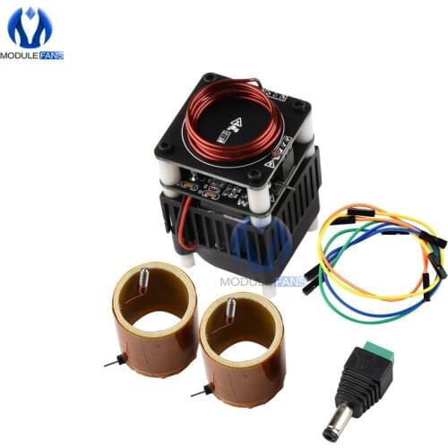 Mini tesla coil plasma kit diy electronic kit DC 36-48V Tesla Hfsstc coil electronic candle high frequency plasma flame