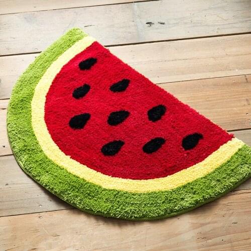 Real Hot Sale Rugs And Carpets Alfombras Carpet Watermelon Personalized Bath Mats Slip-resistant Fashion Super Soft Mat