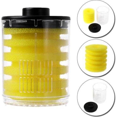 2021 New Aquarium Mini Sponges Filter Round Filter Fish Tank Accessories Transparent Barrel Fish Tank Filtration Supplies