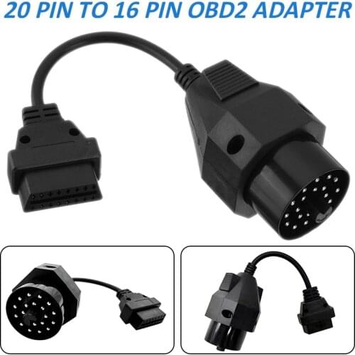 1Pc 20 Pin to 16 Pin OBD2 Cable Connector Scanner OBD2 Diagnostic Adapter Cable Fit For BMW E39 E34 Z3