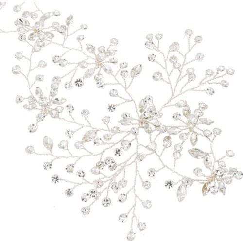 Full Crystal Rhinestones Bride Wedding Headband Headpiece Bridal Hair Piece Prom Pageant Accessories Princess Tiaras And Crowns