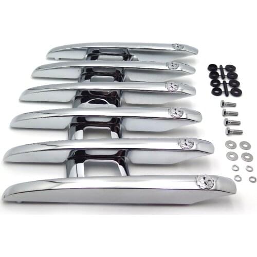 Aftermarket free shipping Skull Stealth Top Luggage Rail Rack for Harley Touring Road King FLHR Tri Glide CHROMED