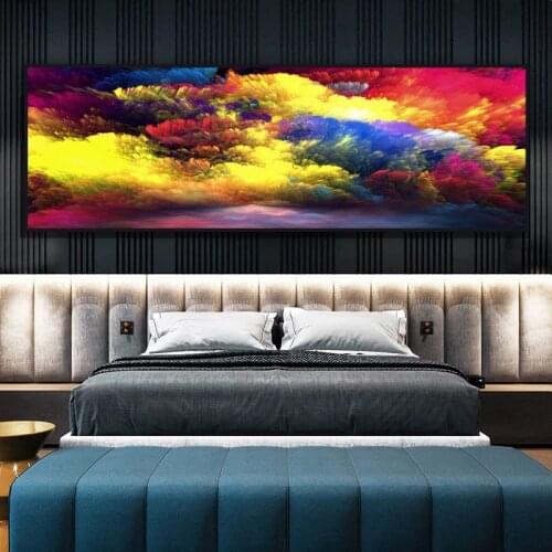 Nordic Poster Canvas Print Colorful Yellow Bedroom Decoration Abstract Wall Picture For Living Room Canvas Mural Modern