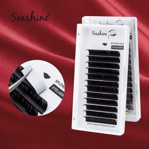 Seashine 12Rows thickness 0.03 to 0.20 Faux mink eyelashes individual eyelash lashes Soft Eyelash Extension