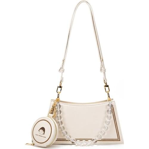 Shoulder bag elegancia de mujer bolsos Small cherry balls bead decoration shoulder bag