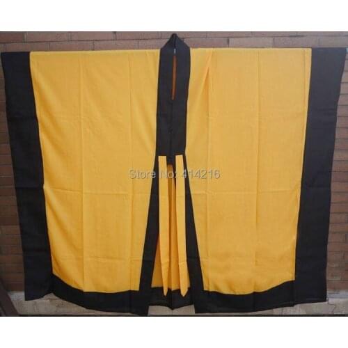 Taoist cassock classics garments uniforms robe clothing Taoism gown yellow