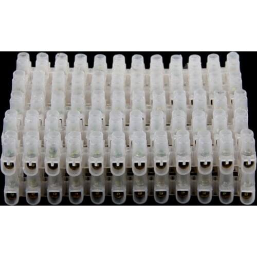 Screw Terminal Barrier Connector 10pcs Electrical Wire Connection 12Position Barrier Terminal Strip Block 3A