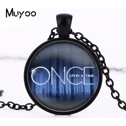Once upon a time glass pendant necklace jewelry movie choker necklace vintage style movie was Jewelry HZ1