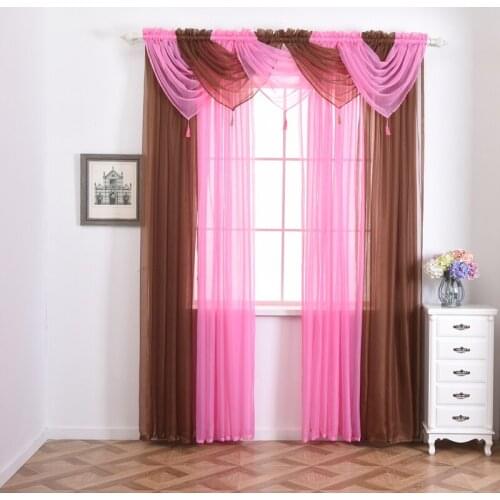 Curtain Voile Curtain Pelmet Valance Net Curtains Voile Swag Living Bedroom Home Decor 88*128cm