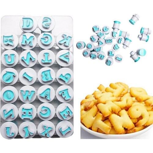 10/26pcs Upper & Lowercase Alphabet Cookie Cutter Fondant Cutter Baking Cupcake Mold Cake Kitchen Accessories Christmas Gifts