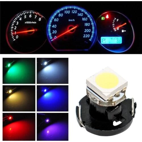 10pcs T4.2 T4 5050 SMD LED Neo Wedge Dashboard Instrument Cluster Light Fashion Car Panel Gauge Speedo Dash Bulb 7 Colors#294303
