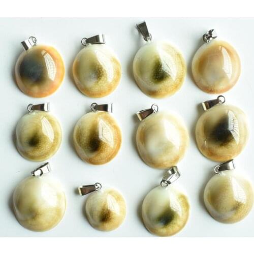 Wholesale24pcs/lot fashion natural shell stone Snail shape charms pendants for jewelry Accessories making free shipping