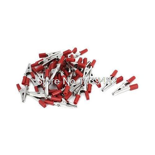 32pcs Alligator Clips Terminal Set Test Lead Electrical Battery Clamp Red