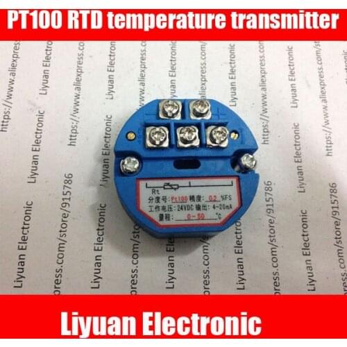4-20MA1pcs PT100 RTD temperature transmitter/Integrated Temperature Transmitter Module /24V temperature module