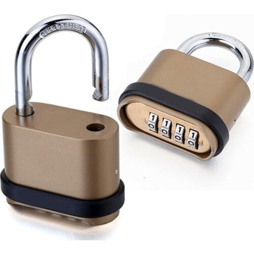 Four-Digit Number Combination Padlock Waterproof Lock for Garage Closet Door PUO88
