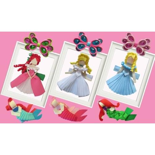 68PCS BLESSING Happy Girl Newfashioned Hair Accessories 2.5" Crystal Bow