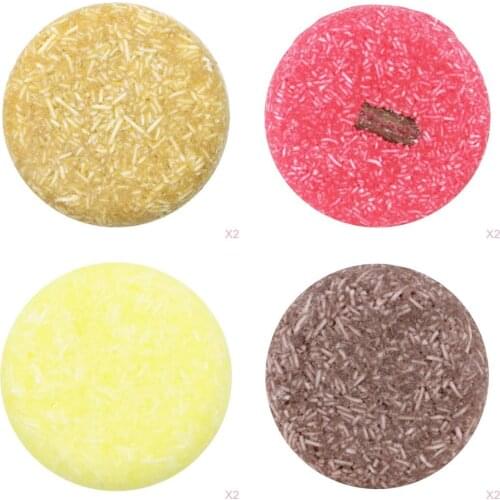 8Pcs Organic Handmade Solid Shampoo Soap Bar Anti-Dandruff Plant Essence