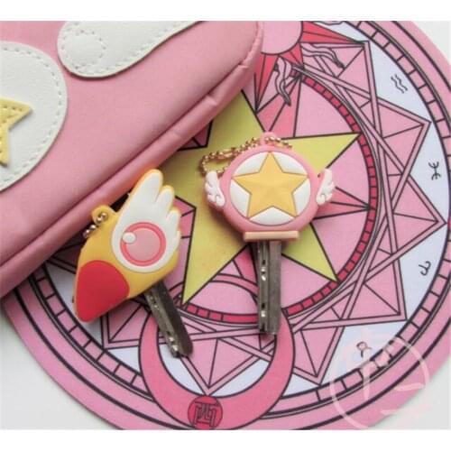 Anime Sailor Moon Keychain Cosplay Card Captor Sakura Keyring Girls Halloween Props Keychains A677