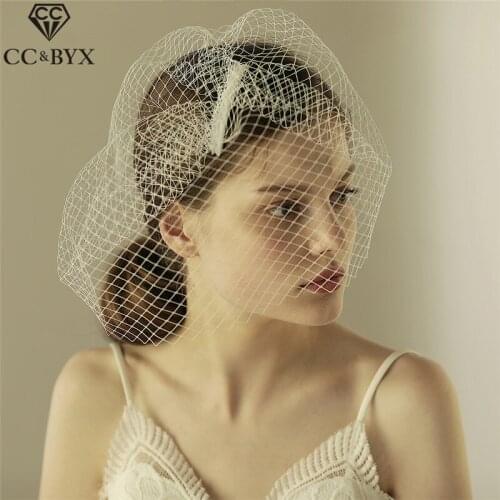 CC Bridal Yarn Wedding Veil Short Simple For Women Hair Accessories Hairwear Romantic Engagement Party Jewelry Wholesale V603