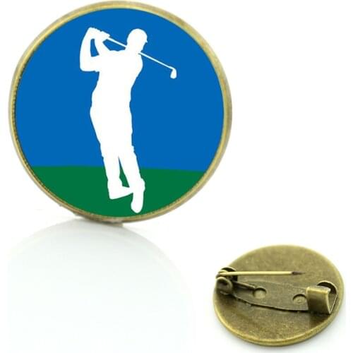 JWEIJIAO 2021 I Love Golf brooches pins men women golf player jewelry brooch casual sports badge pin club gifts SP01