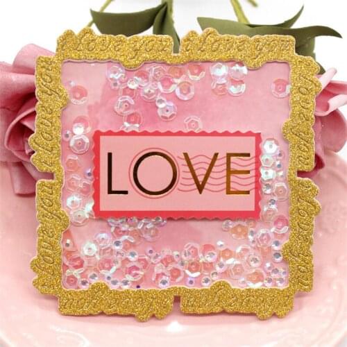 KSCRAFT Valentines day Frame Metal Cutting Dies Stencils for DIY Scrapbooking Decorative Embossing Paper Card Making Craf