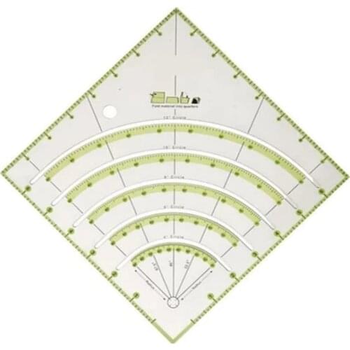 Multifunctional Arcs and Fan Quilt Circle Cutter Ruler Sewing Tool DIY Plastic Ruler Cutting Patchwork Ruler Sewing Craft Tools