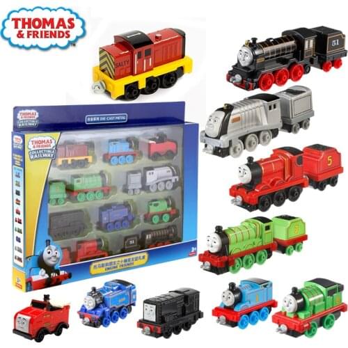 10/trains Original Thomas and Friends Trains Alloy Collection Trackmaster Thomas Train Set for Children Diecast Brinquedos Gifts