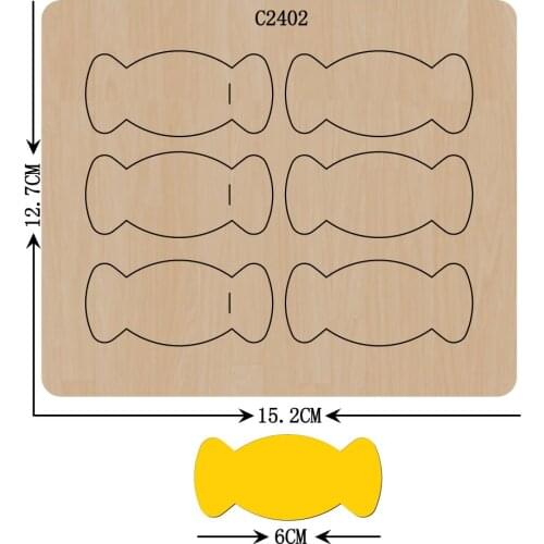 New candy Bow Wooden die Scrapbooking C-2402 Cutting Dies Multiple sizes