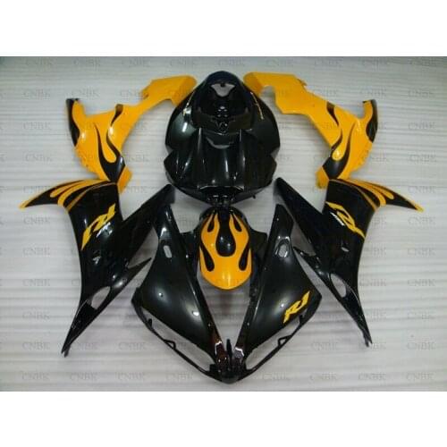 Abs Fairing for YZFR1 2004 for YAMAHA YZFR1 Full Body Kits 05 06 YZF1000 R1 Fairing Kits 2004 - 2006 Black Yellow