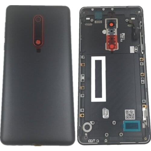 Genuine Dual Sim Battery Cover For Nokia 5 TA-1053 Back Cover Rare Housing Back Case + Camera Glass Lens +Side key