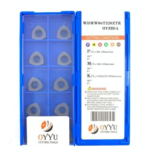 OYYU WDMW06T320ZTR OY880A WDMW06T320 ZTR WDMW 06T320 Milling Cutter Insert CNC Fast Feed Carbide Inserts for U Drill Lathe Tools