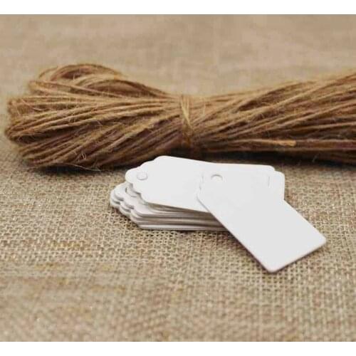 Wholesale white/black/brown blank scallop Gift Tag with string products hang tag 2*4cm 100pcs +100pcs hemp string for goods show
