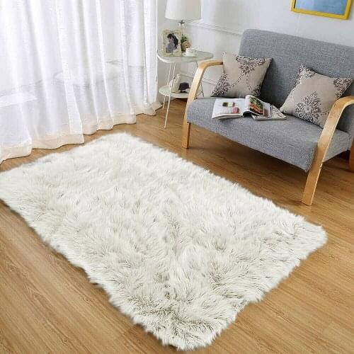Modern Carpets Faux Fur Sheepskin Rug Fluffy Mat Room Sofa Bed Hairy Shaggy Floor Carpet Plush Shaggy Washable For Living Room