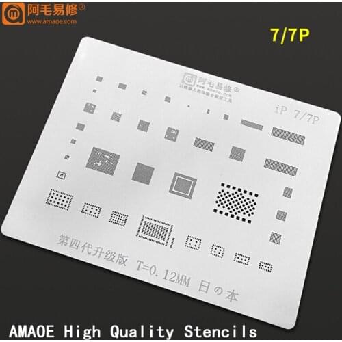 USB/U2/PMIC/PM/ CPU/RAM NAND Flash WIFI BGA Reballing Stencils template For iPhone 7/7plus A10 IC BGA Reball Stencil Plant Tin