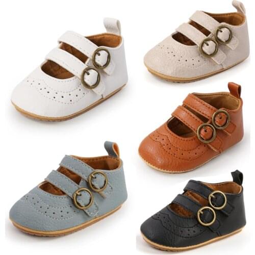 Princess Baby Shoes Retro PU Leather Girl Shoes Multicolor Toddler Anti-slip First Walkers Infant Newborn Soft Moccasins