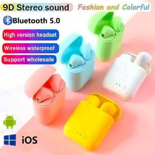 I12 Original TWS HD Call Bluetooth Earphones Wireless Sport Headset Stereo Waterproof Earbuds I7s Headphones for All Smartphone