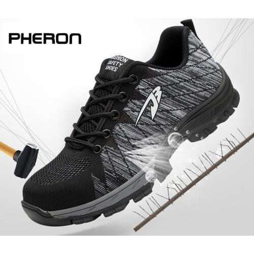 Outdoor Men And Women Safety Boots Men Breathable Shoes steel toe Puncture-Proof Workers Sneakers shoes woman shoes men