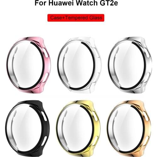 Ultra Thin Screen Protector Case Frame for Huawei Watch GT 2E gt2e Smart Watch Tempered Glass Full Cover Protective Bumper Shell