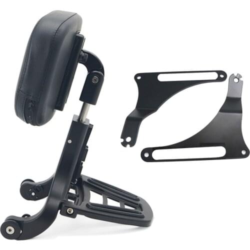 Multi-Purpose Driver Passenger Backrest Black Chrome For Harley Breakout 2013-2021 Fat Boy 2018-2021