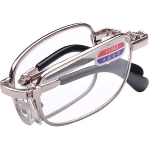High Quality Reading Glasses Men Optical Glass Frame Silver with Case occhiali da lettura Diopter 1.0 1.5 2.0 2.5 085