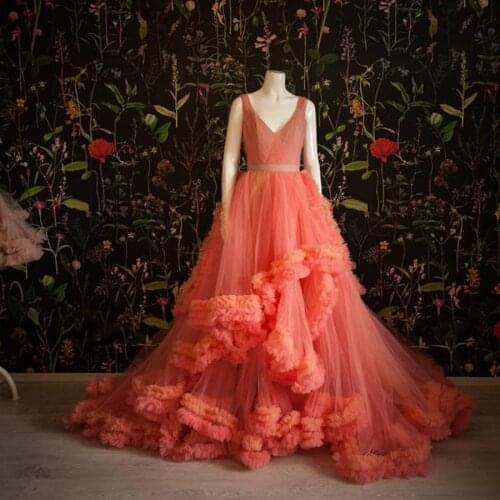 Dreamlike Ruffles Bridal Tulle Skirts High Quality A-line Floor Length Women Tulle Skirts To Prom New Year Party Mesh Maxi Skirt