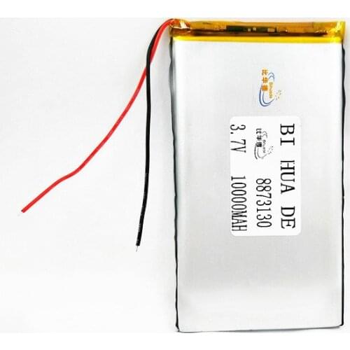 1/2/4Pcs rechargeable lipo battery cell 3.7 V 8873130 10000 mah tablet lithium polymer battery For Tablet DVD GPS Electric Toys